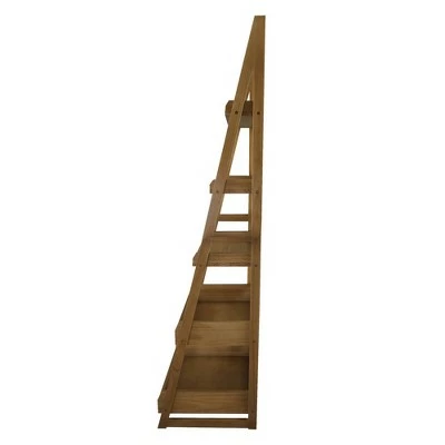 74" 5 Shelf Ladder Bookcase Alpine Gray - Flora Home 4 74" 5 Shelf Ladder Bookcase Alpine Gray - Flora Home - Image 2