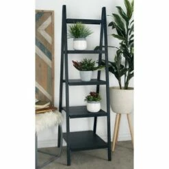 Wood Ladder Bookshelf - Olivia & May Gray