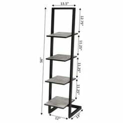 56" Designs2Go 4 Tier Ladder Bookshelf - Breighton Home Faux Birch/black -Bookshelves Sales Shop unnamed file 2566