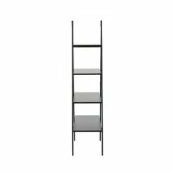 65" 4 Tier Metal and Wooden Leaning Bookcases and Ladder Shelves - Glitzhome Walnut -Bookshelves Sales Shop unnamed file 2574