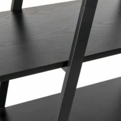 65" 4 Tier Metal and Wooden Leaning Bookcases and Ladder Shelves - Glitzhome Walnut -Bookshelves Sales Shop unnamed file 2577