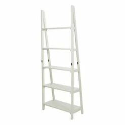 72.25" Brookings Ladder Bookshelf White - OSP Home Furnishings -Bookshelves Sales Shop unnamed file 2594
