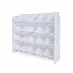 UNiPLAY Toy Organizer With 16 Removable Storage Bins and Block Play Panel, Multi-Size Bin Organizer -Bookshelves Sales Shop unnamed file 260