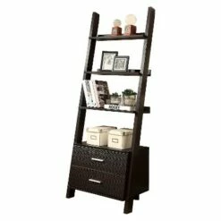 69" Ladder Bookcase with Drawers - EveryRoom Dark Taupe -Bookshelves Sales Shop unnamed file 2614