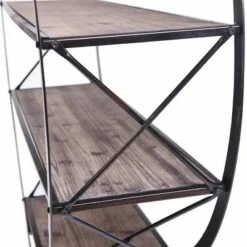 41.8" Bryan Keith Santa Monica Circle Bookshelf Black/Brown - Stylecraft -Bookshelves Sales Shop unnamed file 2637