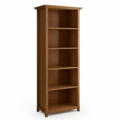 Halifax 5 Shelf Bookshelf - WyndenHall Golden Brown -Bookshelves Sales Shop unnamed file 2656