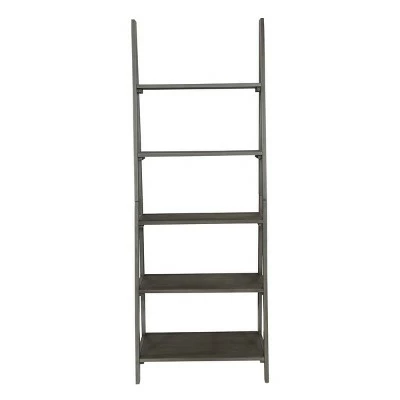 72.25" Hillsboro Ladder Bookcase Gray Wash - OSP Home Furnishings 3 72.25" Hillsboro Ladder Bookcase Gray Wash - OSP Home Furnishings