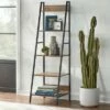 65" Denton Ladder 5 Tier Shelf Walnut/Black - Buylateral -Bookshelves Sales Shop unnamed file 2671