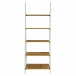 72.25" Medford Ladder Bookshelf Distressed White - OSP Home Furnishings