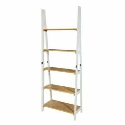 72.25" Medford Ladder Bookshelf Distressed White - OSP Home Furnishings -Bookshelves Sales Shop unnamed file 2676
