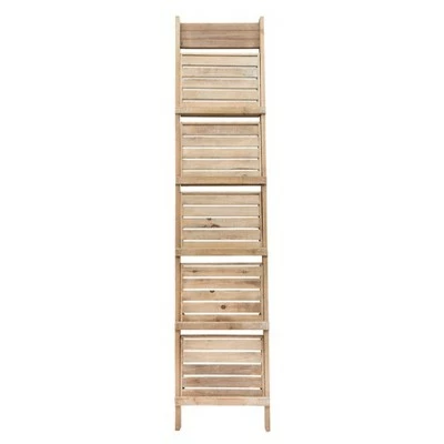 77" Wood/Metal Ladder Shelf Brown - Sagebrook Home 4 77" Wood/Metal Ladder Shelf Brown - Sagebrook Home - Image 3