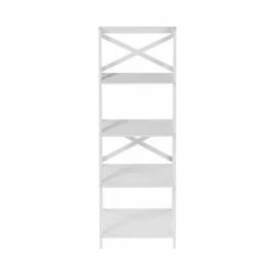 Lavish Home 4-Tier Ladder Bookshelf with X-Back Frame – Freestanding Bookcase, White 15 Lavish Home 4-Tier Ladder Bookshelf with X-Back Frame – Freestanding Bookcase, White -Bookshelves Sales Shop unnamed file 2732