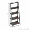 Lavish Home 4-Tier Ladder Bookshelf Freestanding Wooden Bookcase, Gray 1 Lavish Home 4-Tier Ladder Bookshelf Freestanding Wooden Bookcase, Gray -Bookshelves Sales Shop unnamed file 2733