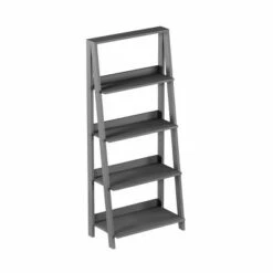 Lavish Home 4-Tier Ladder Bookshelf Freestanding Wooden Bookcase, Gray 14 Lavish Home 4-Tier Ladder Bookshelf Freestanding Wooden Bookcase, Gray -Bookshelves Sales Shop unnamed file 2738