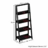 Lavish Home 4-Tier Ladder Bookshelf Freestanding Wooden Bookcase, Black -Bookshelves Sales Shop unnamed file 2740