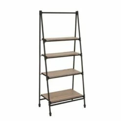 Olivia & May 56" A Frame Bookshelf with 4 Shelves Black - Olivia & May -Bookshelves Sales Shop unnamed file 2775