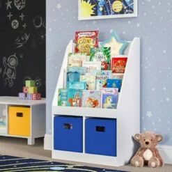 Kids' Bookrack with 2 Cubbies - RiverRidge Home