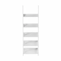Lavish Home 5-Tier Ladder Bookshelf - Leaning Decorative Shelves, White -Bookshelves Sales Shop unnamed file 2812