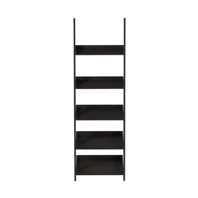 Lavish Home 5-Tier Ladder Bookshelf - Leaning Decorative Shelves, Black 9 Lavish Home 5-Tier Ladder Bookshelf - Leaning Decorative Shelves, Black - Image 7
