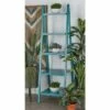 Wood Ladder Leaning Bookshelf - Olivia & May Turquoise -Bookshelves Sales Shop unnamed file 2828