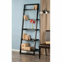 74.65" Bailey Leaning Shelf Black Finish - Winsome