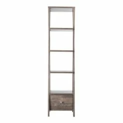 71" Graci 5 Shelf with 1 Drawer Bookcase Walnut Oak - miBasics -Bookshelves Sales Shop unnamed file 2838