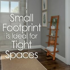 Hastings Home 5-Tier Ladder-Style Leaning Bookcase - Cherry Finish -Bookshelves Sales Shop unnamed file 2850