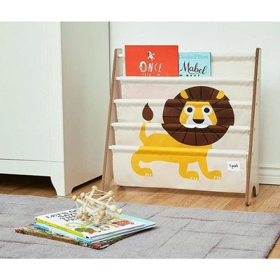 3 Sprouts High Quality Multipurpose Kids and Toddler Playroom or Bedroom Storage Shelf Organizer Bookcase Furniture, Yellow Lion 3 3 Sprouts High Quality Multipurpose Kids and Toddler Playroom or Bedroom Storage Shelf Organizer Bookcase Furniture, Yellow Lion