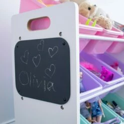 9 Bin Toy Storage Organizer with Chalkboard Side Panel White - Humble Crew -Bookshelves Sales Shop unnamed file 286