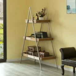 Vintiquewise Large Ladder Triangular 3 Tier Metal Display Shelving Server Rack -Bookshelves Sales Shop unnamed file 2869