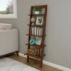 Hastings Home 5-Tier Wooden Ladder-Style Bookcase - Walnut Finish -Bookshelves Sales Shop unnamed file 2876