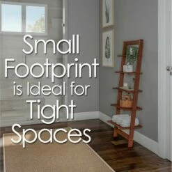 Hastings Home 5-Tier Wooden Ladder-Style Bookcase - Walnut Finish -Bookshelves Sales Shop unnamed file 2878