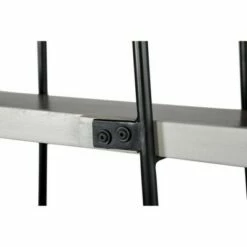 74" 6 Tier Wooden Ladder Storage Bookshelf with Metal Frame Gray/Black - The Urban Port -Bookshelves Sales Shop unnamed file 2883