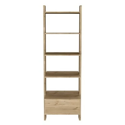 70" Aster 4 Tier Leaning Bookcase Light Wood - RST Brands 6 70" Aster 4 Tier Leaning Bookcase Light Wood - RST Brands - Image 4