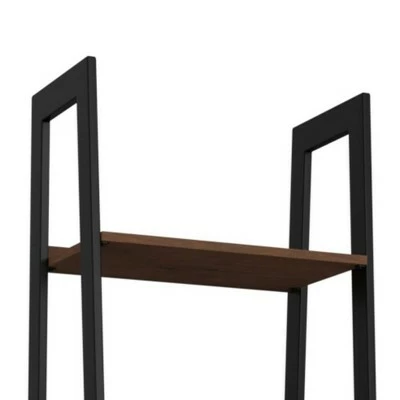 71.7" Hawkins Metal/Wood Ladder Shelf Walnut - WyndenHall 4 71.7" Hawkins Metal/Wood Ladder Shelf Walnut - WyndenHall - Image 2