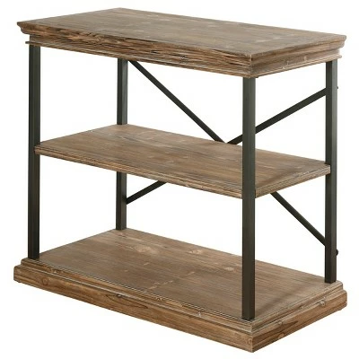 36.25" Archer Ridge Three Tier Bookcase Brown/Black - Stylecraft 4 36.25" Archer Ridge Three Tier Bookcase Brown/Black - Stylecraft - Image 2