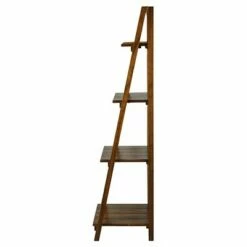 Flora Home 60" Folding Slatted Bookcase-4 Shelf