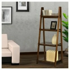 Flora Home 60" Folding Slatted Bookcase-4 Shelf -Bookshelves Sales Shop unnamed file 2918