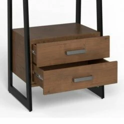 18.5" Hawkins Metal/Wood Ladder Shelf with Storage Walnut - WyndenHall -Bookshelves Sales Shop unnamed file 2921