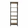 72" Wooden Bookshelf with 5 Cases and Casters Brown - Benzara -Bookshelves Sales Shop unnamed file 2926