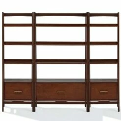 70.5" 3pc Landon Bookcase Set - Crosley White -Bookshelves Sales Shop unnamed file 2934