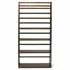 72"x36" Normandy Wide Ladder Shelf Bookshelf Brunette Brown - WyndenHall -Bookshelves Sales Shop unnamed file 2951