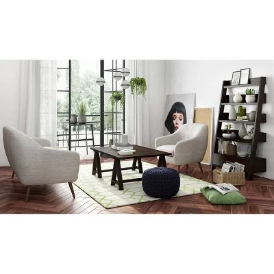 60" Harriet Solid Wood Ladder Shelf Dark Chestnut Brown - WyndenHall 8 60" Harriet Solid Wood Ladder Shelf Dark Chestnut Brown - WyndenHall - Image 7