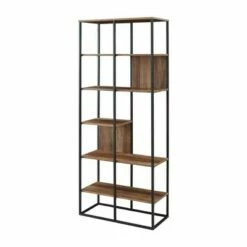 70" Modern Industrial 5 Shelf Bookcase Plant Stand - Saracina Home Gray Wash 13 70" Modern Industrial 5 Shelf Bookcase Plant Stand - Saracina Home Gray Wash -Bookshelves Sales Shop unnamed file 297