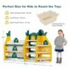 Costway 3-in-1 Kids Toy Storage Organizer Bookshelf Corner Rack w/ Plastic Bins -Bookshelves Sales Shop unnamed file 2992