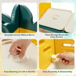 Costway 3-in-1 Kids Toy Storage Organizer Bookshelf Corner Rack w/ Plastic Bins 19 Costway 3-in-1 Kids Toy Storage Organizer Bookshelf Corner Rack w/ Plastic Bins -Bookshelves Sales Shop unnamed file 3000