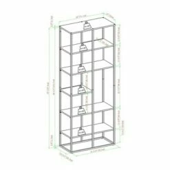 70" Modern Industrial 5 Shelf Bookcase Plant Stand - Saracina Home Gray Wash 17 70" Modern Industrial 5 Shelf Bookcase Plant Stand - Saracina Home Gray Wash -Bookshelves Sales Shop unnamed file 301