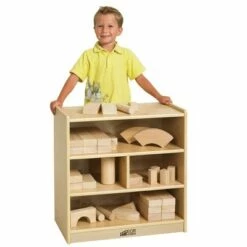 ECR4Kids Building Block Storage Cart - 4-Cubby Birch Cabinet on Casters, 24" H -Bookshelves Sales Shop unnamed file 310