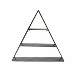 26.5" x 28" Tildan Three-Tier Triangle Wood and Metal Wall Shelf - Kate & Laurel All Things Decor Gold -Bookshelves Sales Shop unnamed file 3104