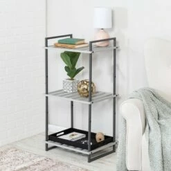 Honey-Can-Do 3 Tier Square Tube Shelf Gray 11 Honey-Can-Do 3 Tier Square Tube Shelf Gray -Bookshelves Sales Shop unnamed file 3189